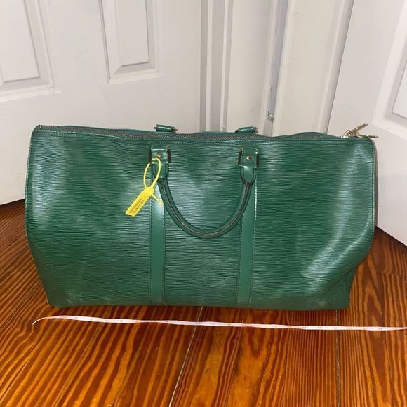 Louis Vuitton Green Epi Leather Keepall 50 Authentic - Picture 11 of 16
